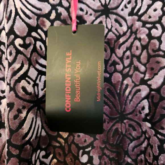 NWT Midnight Velvet Women's 20 Black Floral Capelet Overlay Split Sleeve Dress - Picture 4 of 14